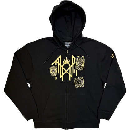 Sleep Token Patch Zippered Hooded Sweatshirt Front