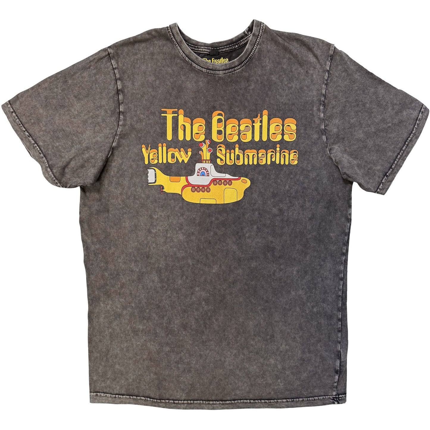 Beatles Logo & Sub Dip Dye & Wash T-shirt Front