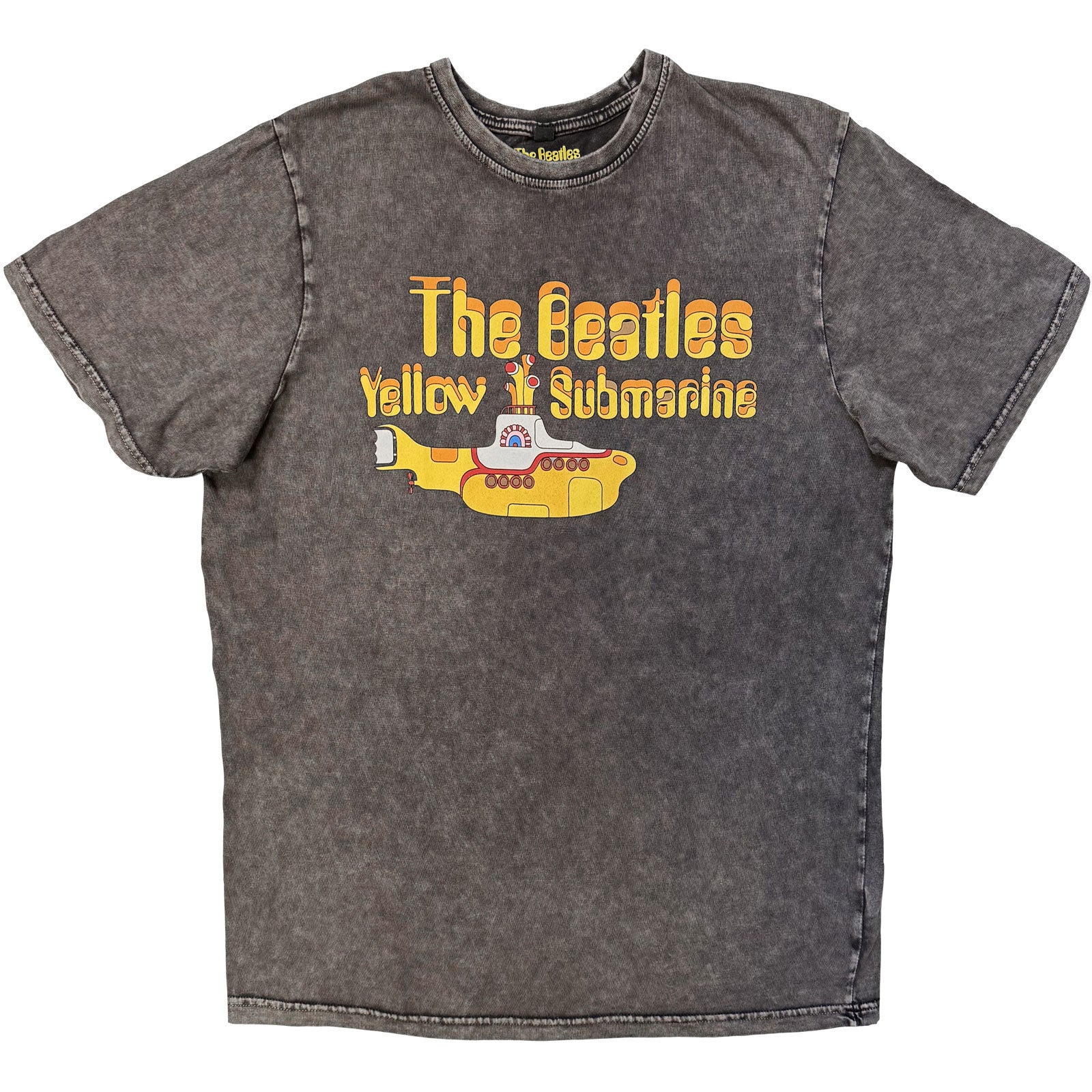 Beatles Logo & Sub Dip Dye & Wash T-shirt Front