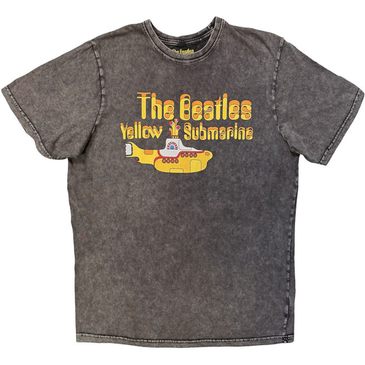 Beatles Logo & Sub Dip Dye & Wash T-shirt Front