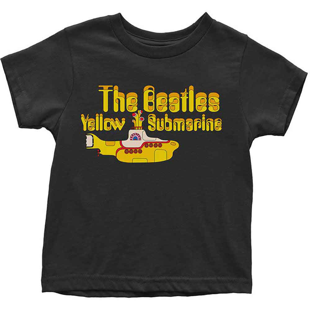 Beatles Yellow Submarine Logo & Sub Childrens T-shirt Front