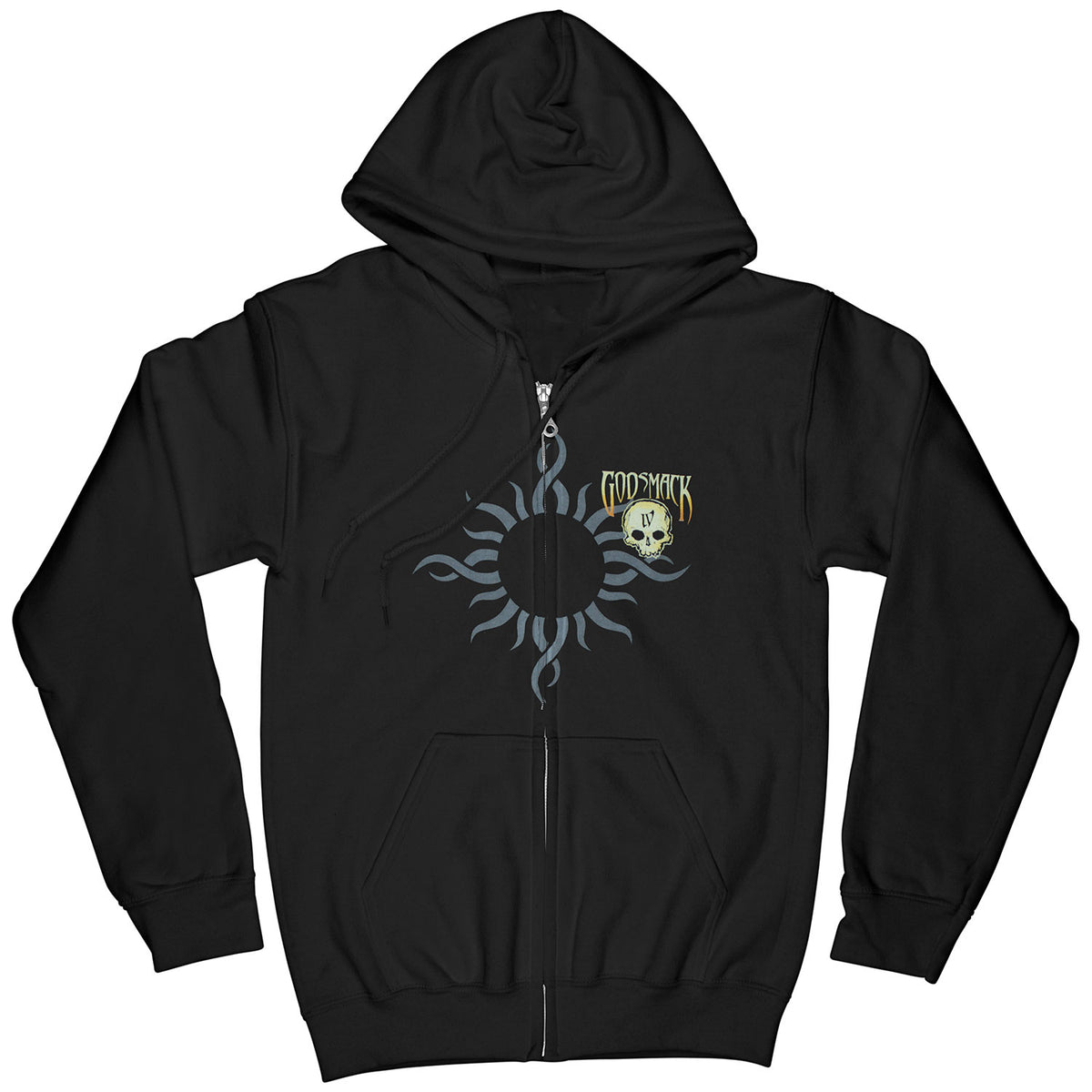 Godsmack IV Skull Zippered Hooded Sweatshirt Front
