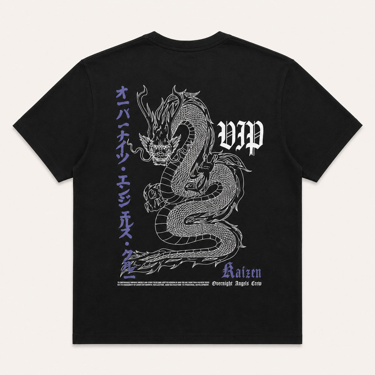 Overnight Angels Crew Kaizen Dragon (Rockabilia Exclusive) T-shirt Back