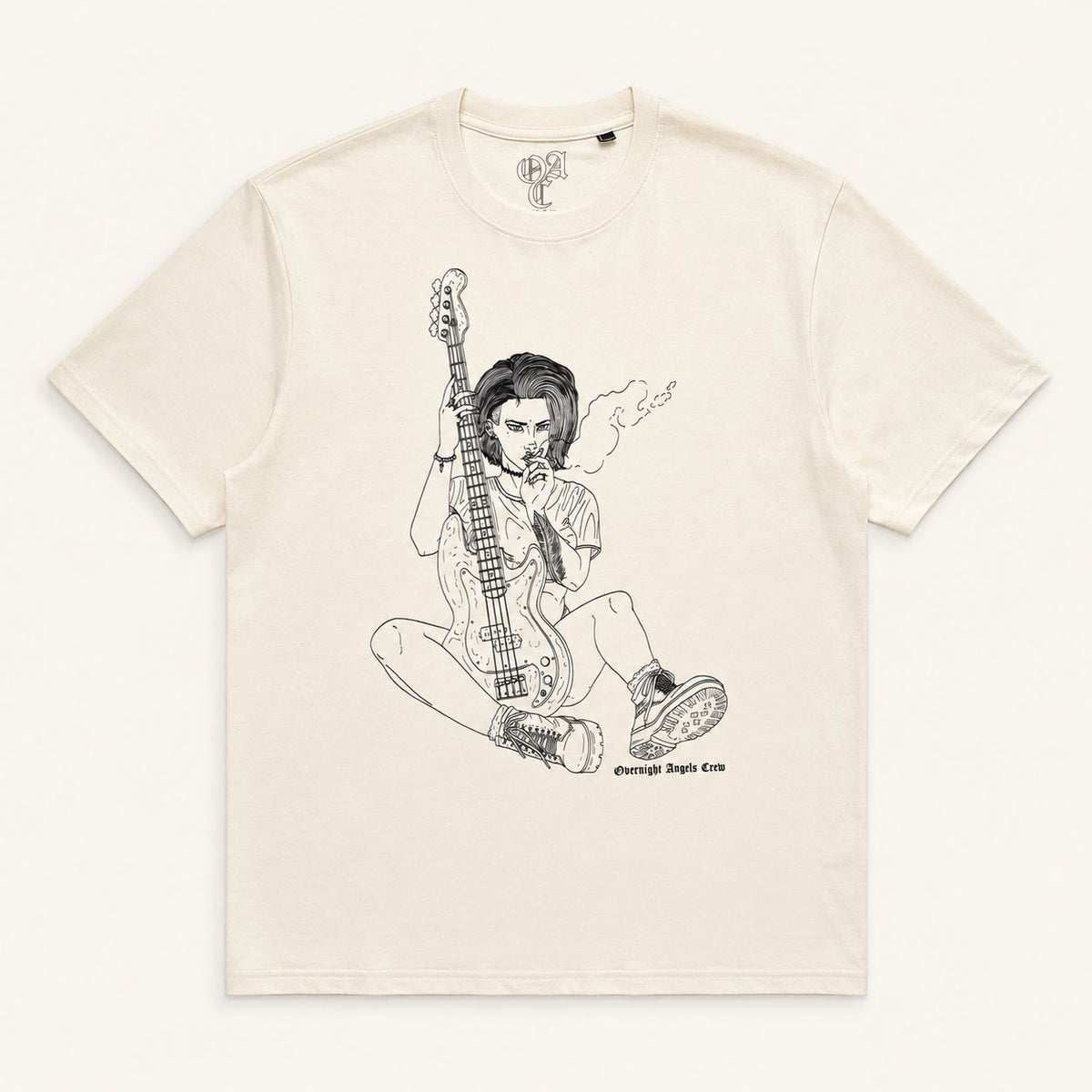 Overnight Angels Crew Bass Babe (Rockabilia Exclusive) T-shirt Front
