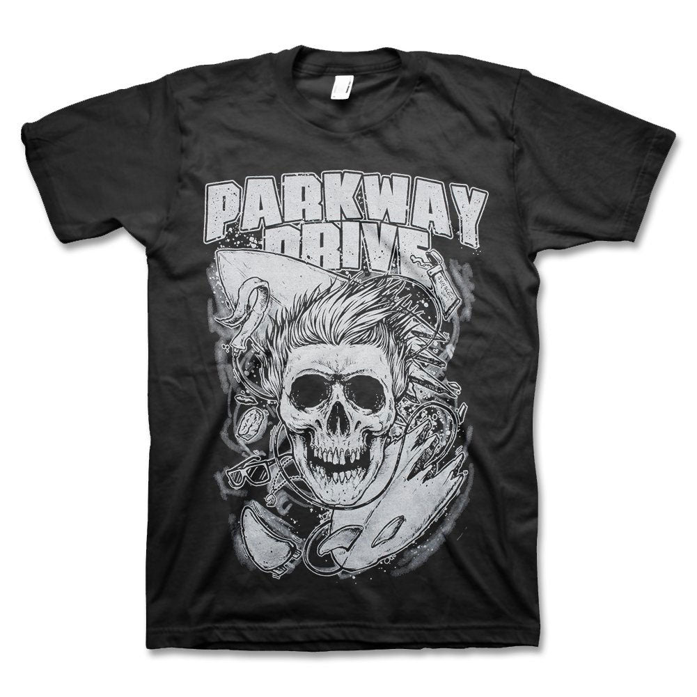 Parkway Drive Surfer Skull T-shirt Front