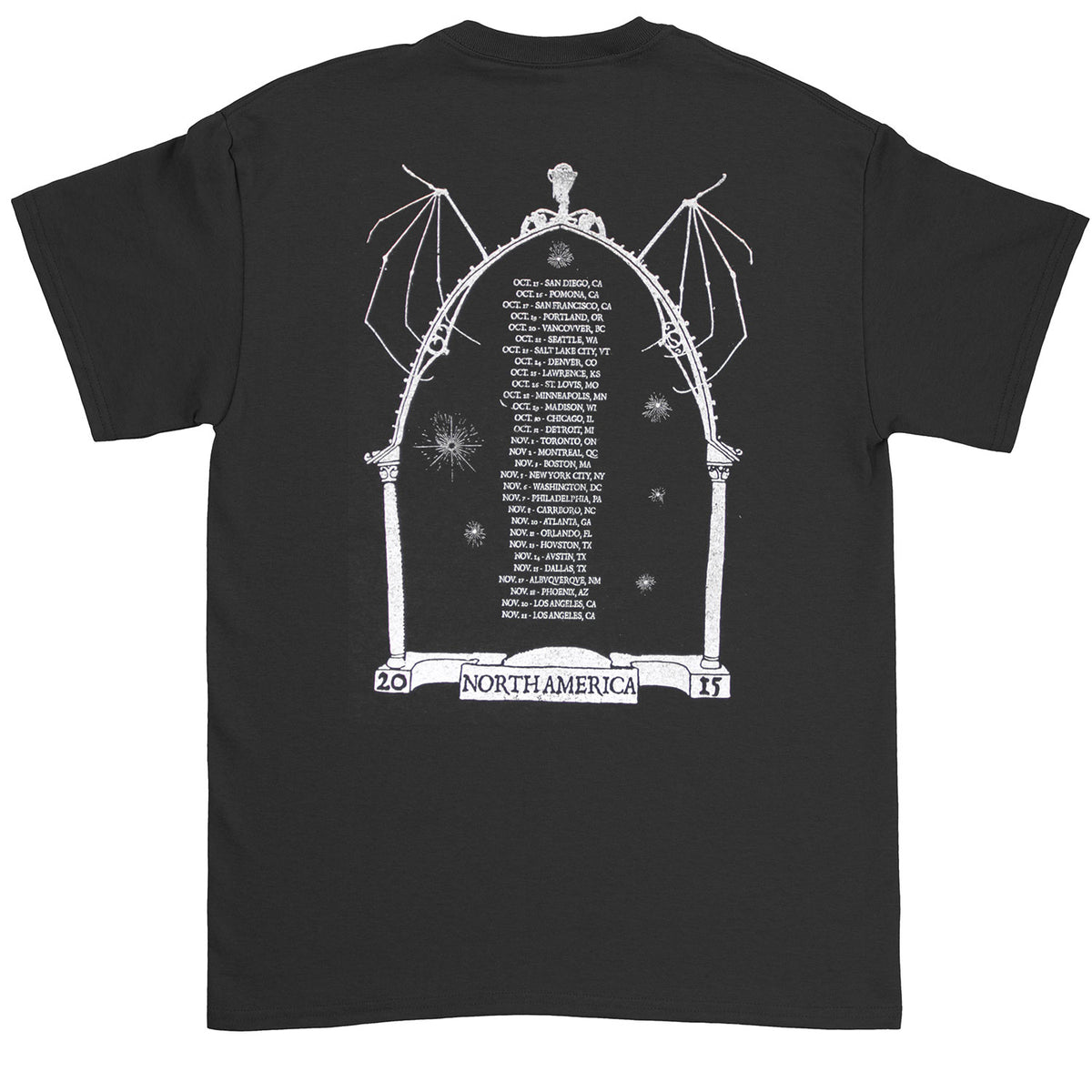 Tribulation 2015 North America Tour T-shirt Back