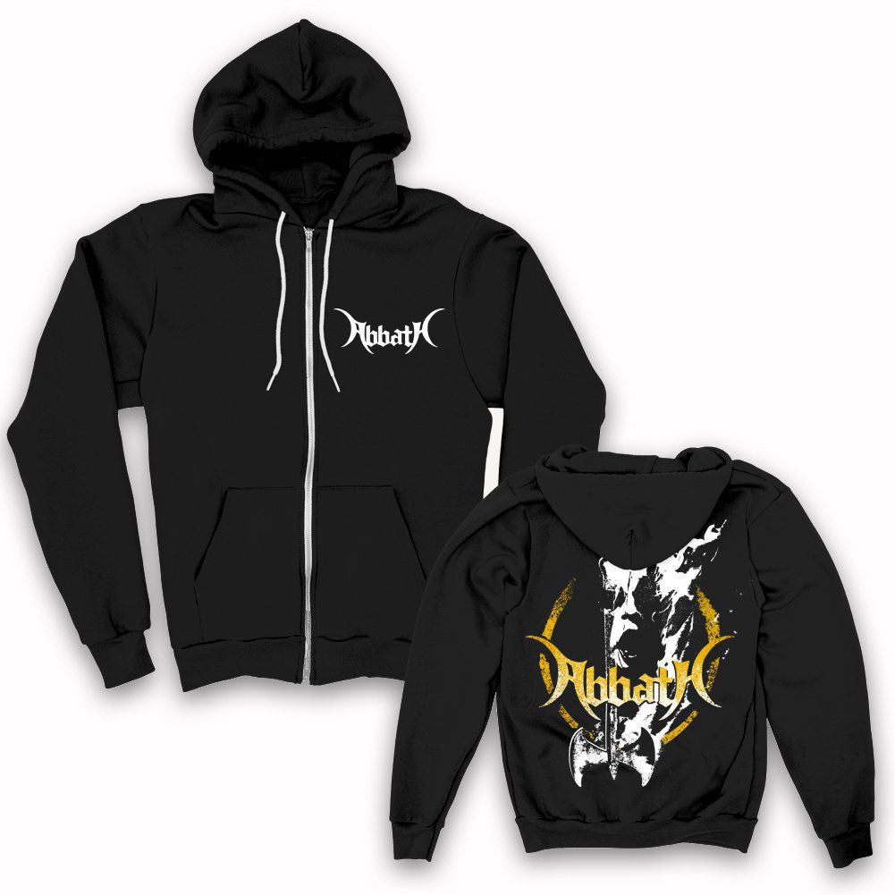 Abbath Fire Axe Zippered Hooded Sweatshirt Front
