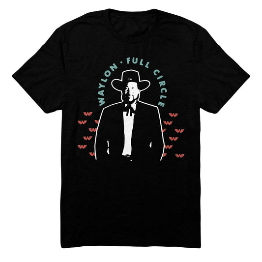 Waylon Jennings Full Circle T-shirt Front