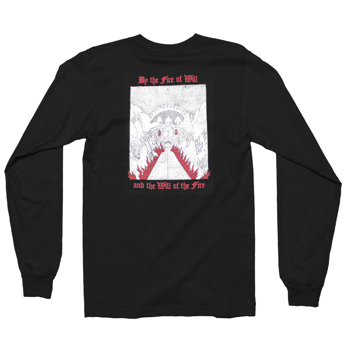 Watain Trident Wolf Eclipse Long Sleeve Back