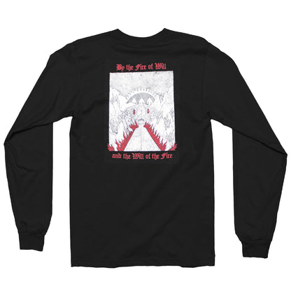 Watain Trident Wolf Eclipse Long Sleeve Back