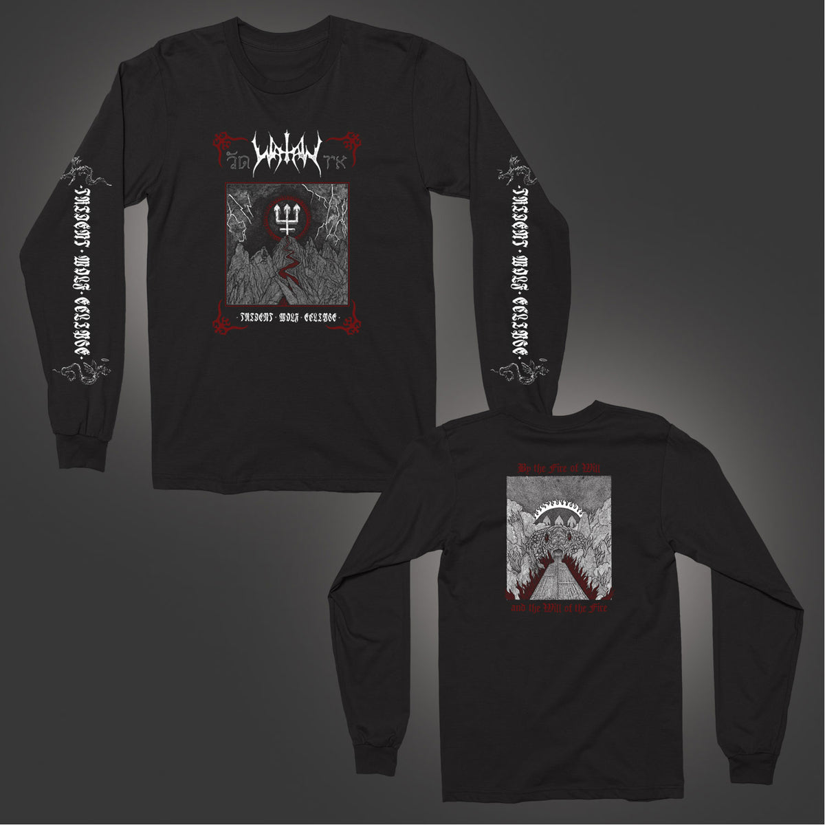 Watain Trident Wolf Eclipse Long Sleeve Front