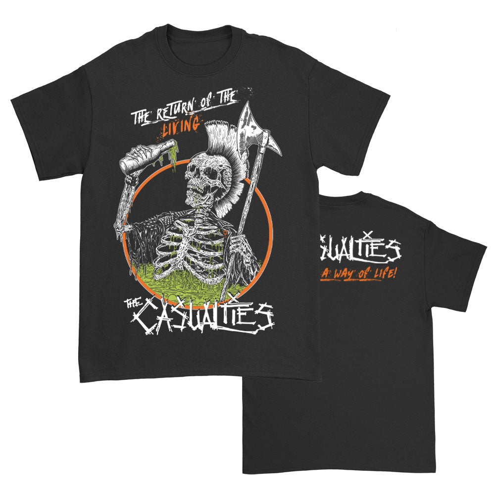Return of the Living Casualties T-shirt Front