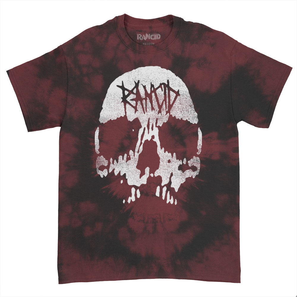 Rancid Distressed Skull T-shirt Front