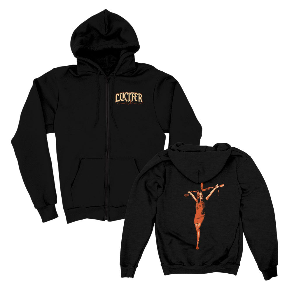 Lucifer IV Zippered Hooded Sweatshirt Front