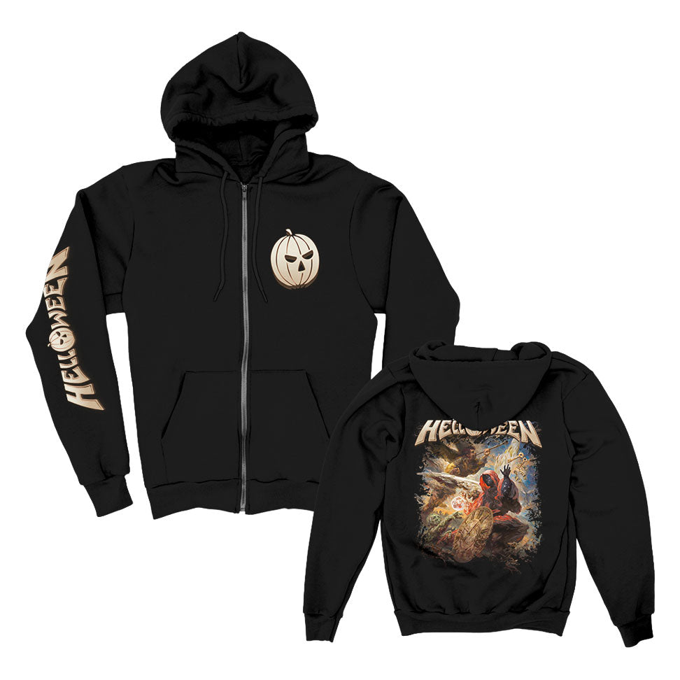 Helloween Album Zippered Hooded Sweatshirt Front