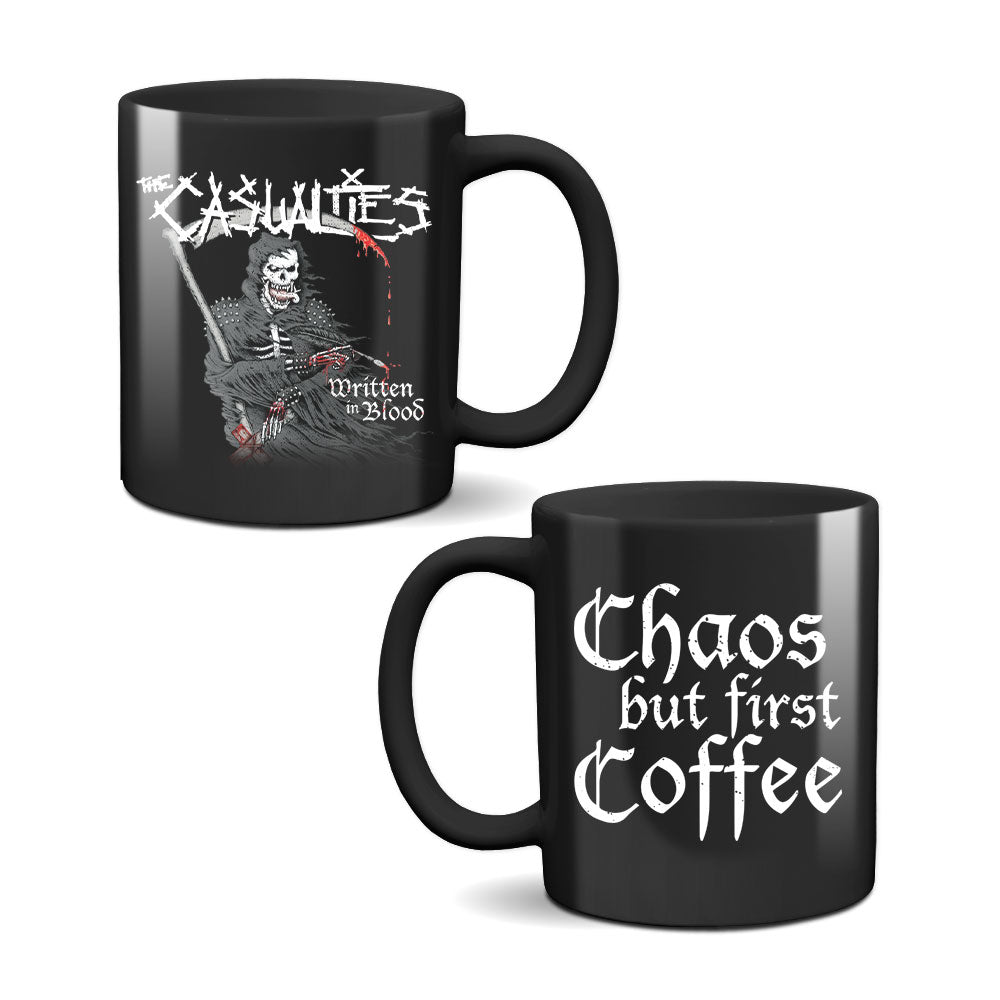 Casualties Written in Blood Coffee Mug Front
