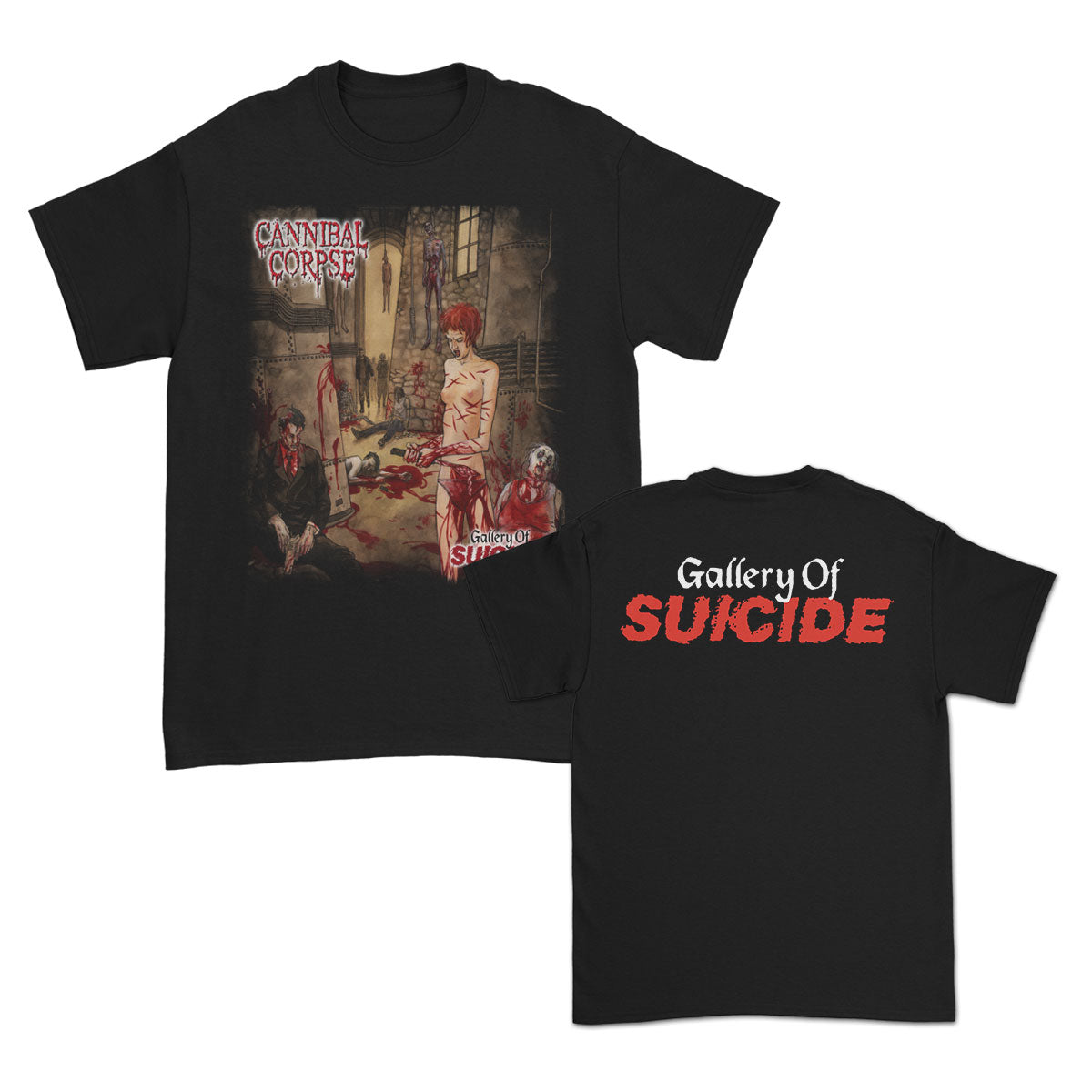 Cannibal Corpse Gallery of Suicide T-shirt Front
