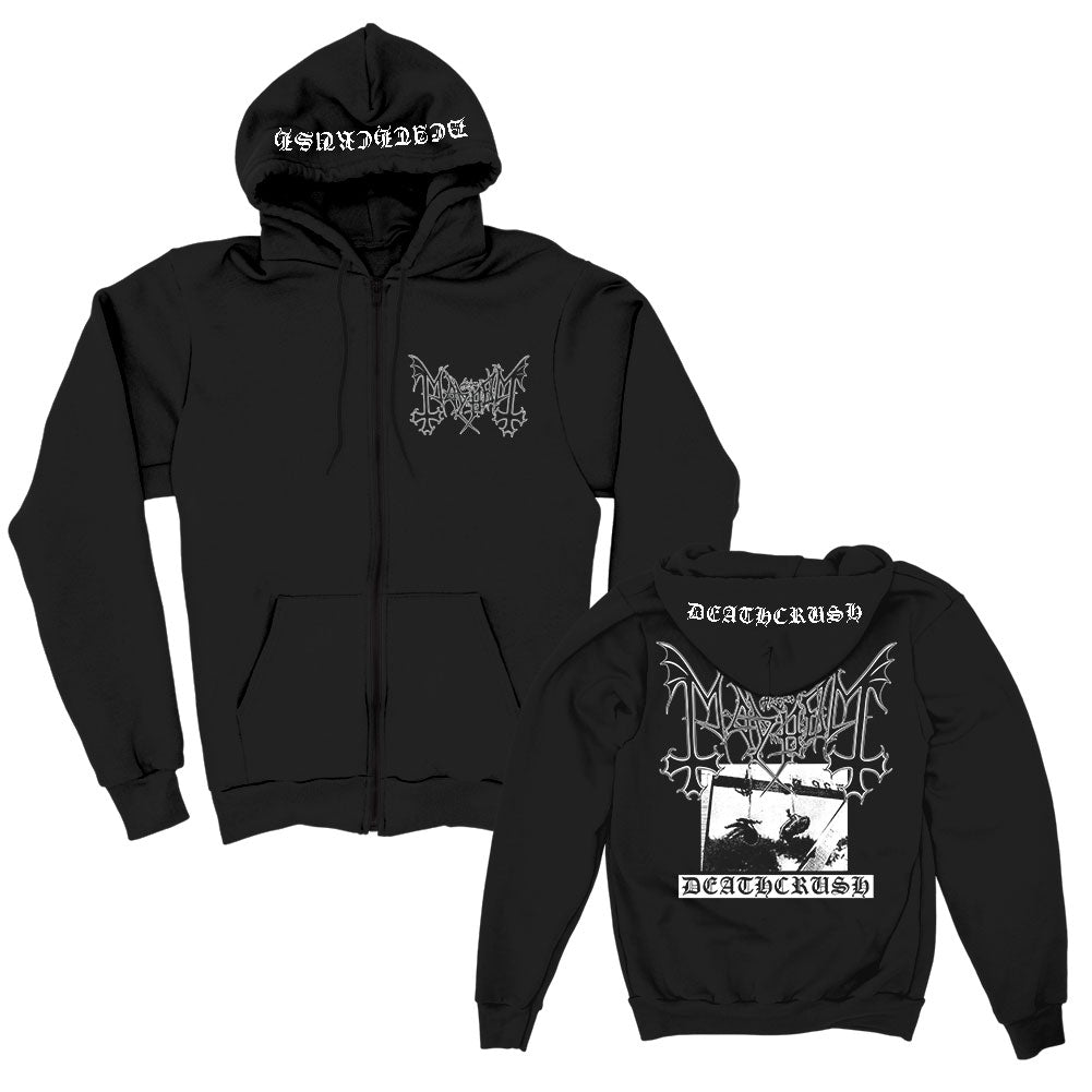 Mayhem Deathcrush Zippered Hooded Sweatshirt Front