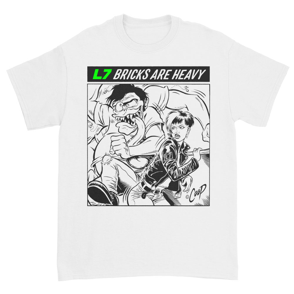 L7 Bricks Are Heavy Comic T-shirt Front