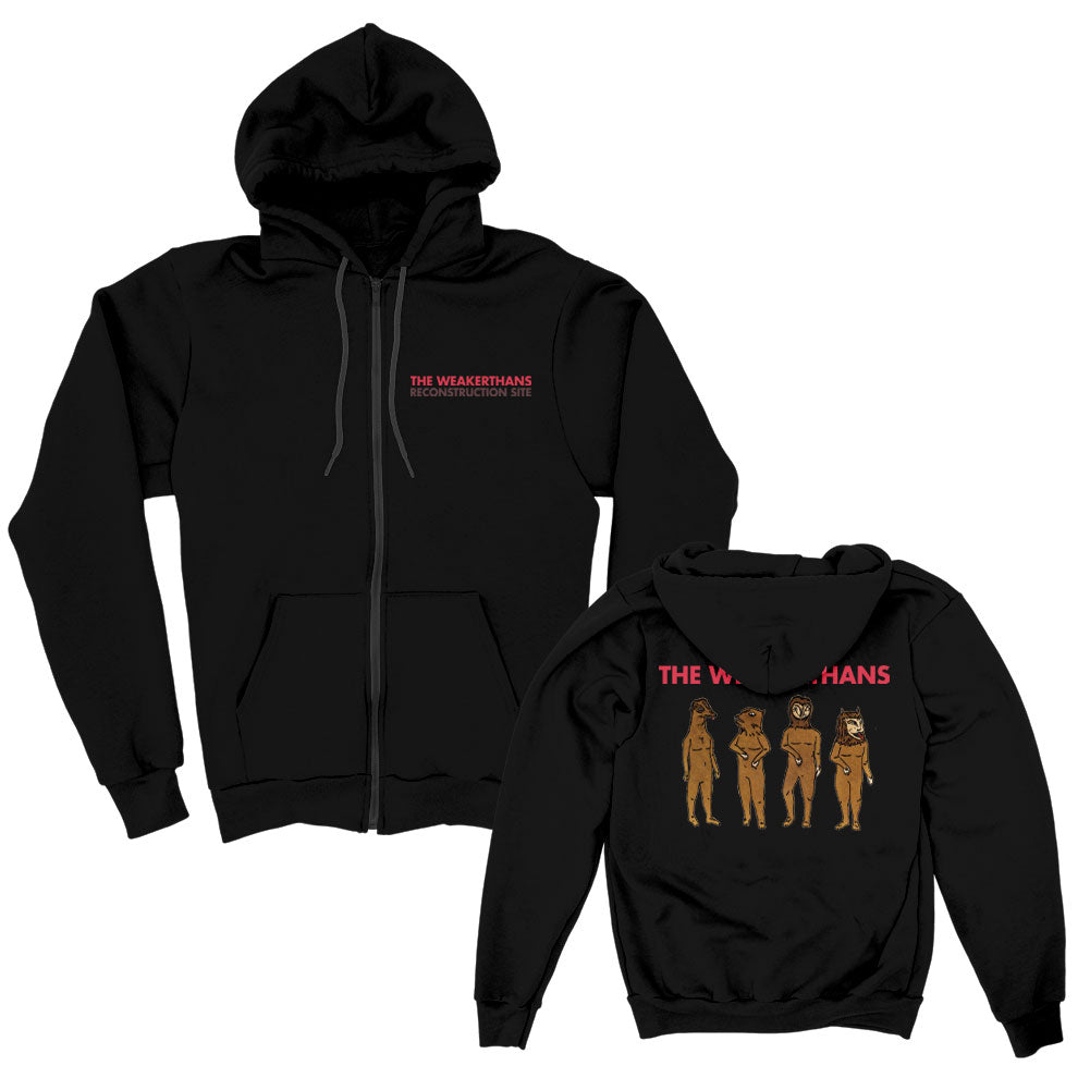 Weakerthans Reconstruction Site Zippered Hooded Sweatshirt Front