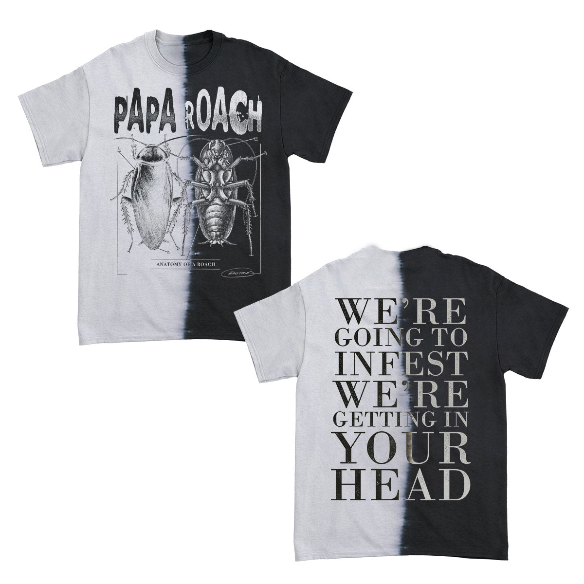 Papa Roach Anatomy Of A Roach T-shirt Front