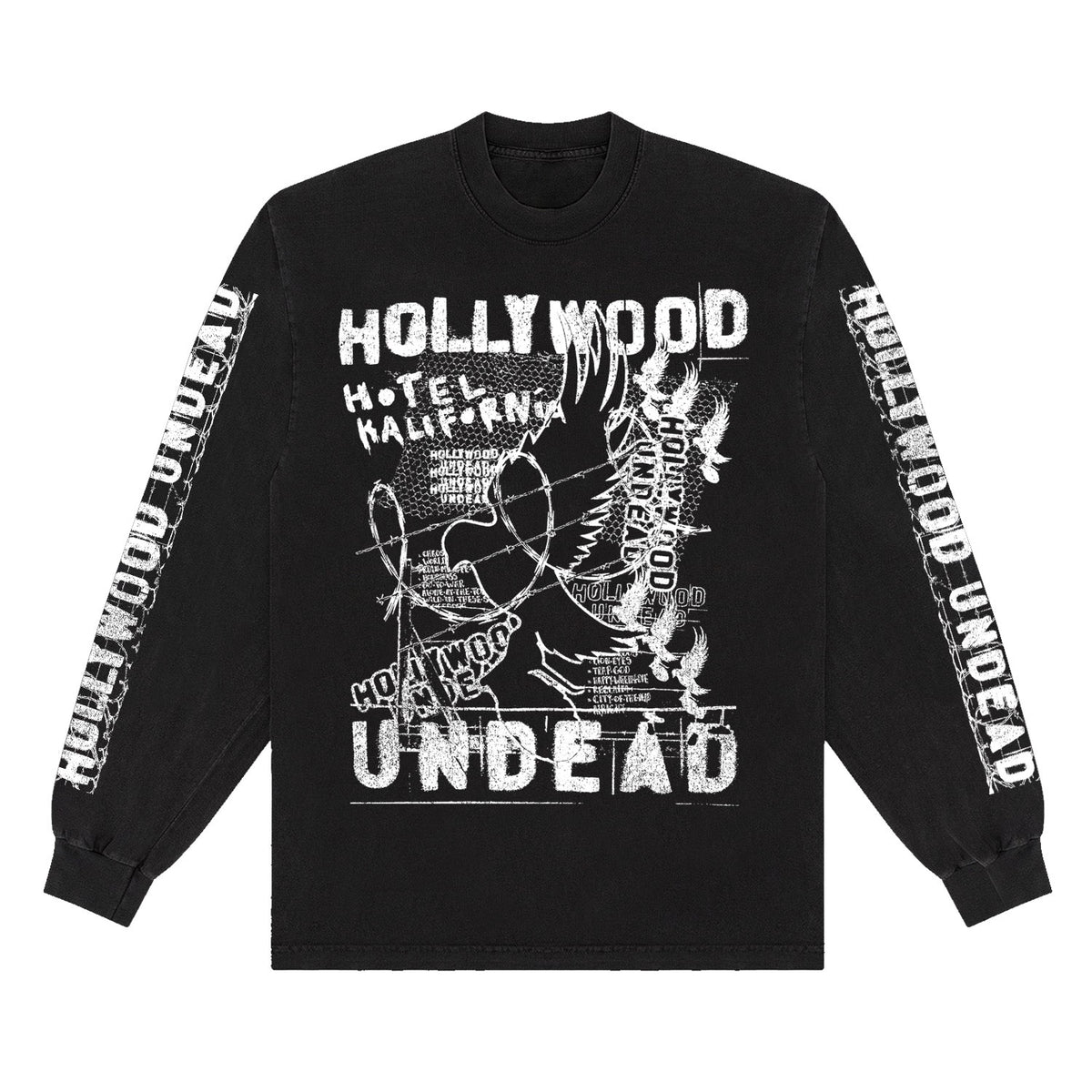 Hollywood Undead Hotel Kalifornia Collage Long Sleeve Front