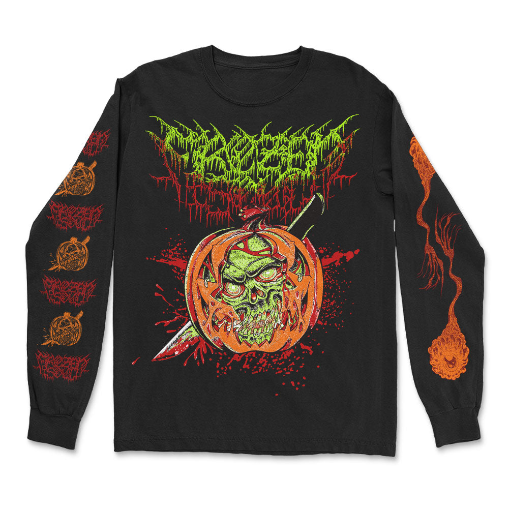 Frozen Soul Pumpkin Skull Long Sleeve Front