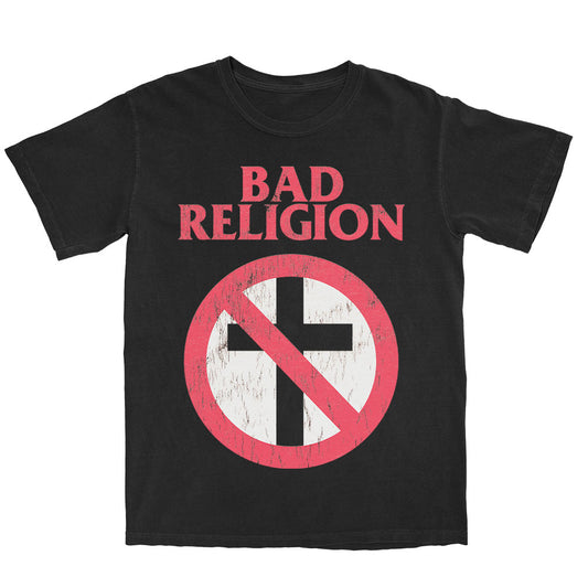 Bad Religion Distressed Big Crossbuster T-shirt Front