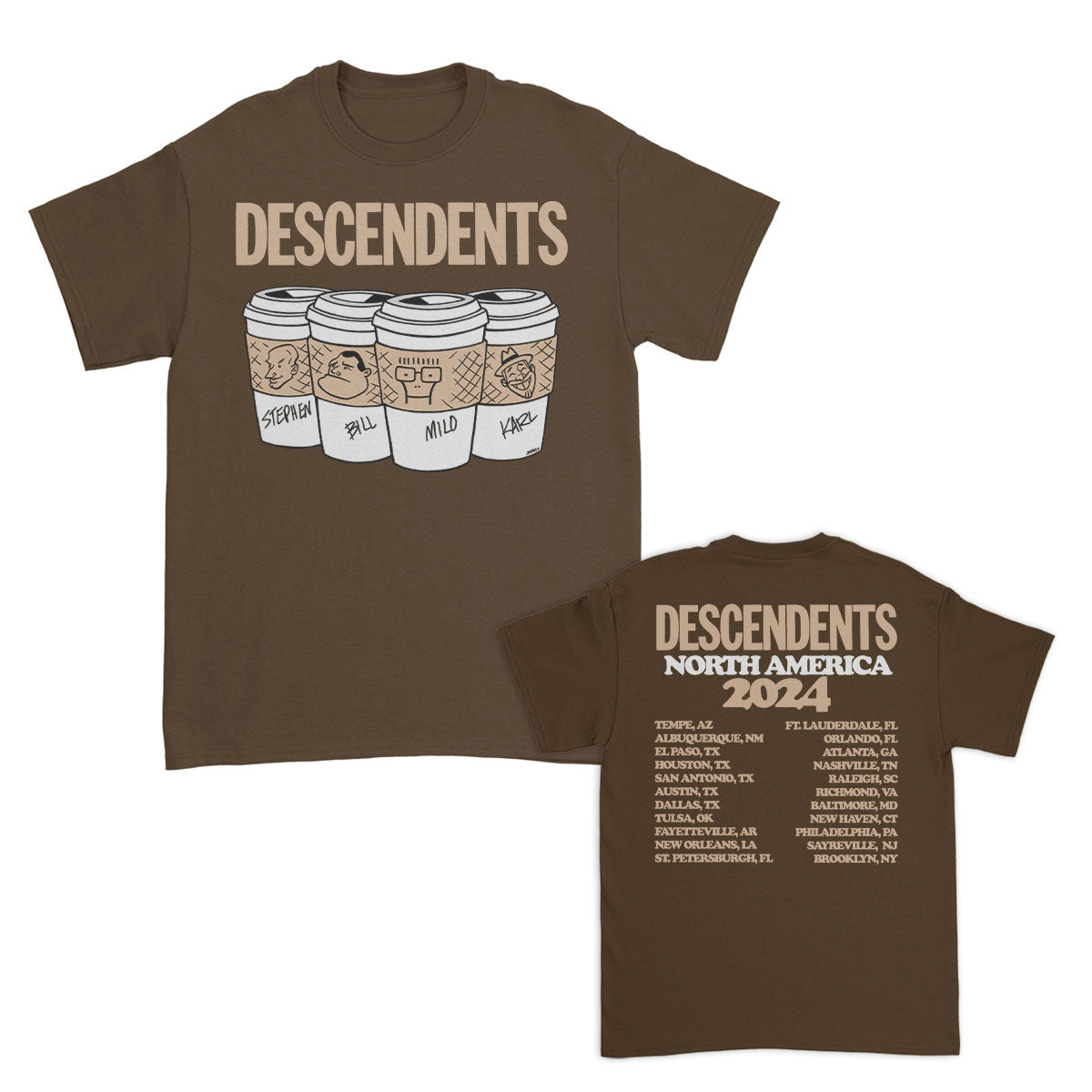Descendents 4 Mugs 2024 Tour T-shirt Front