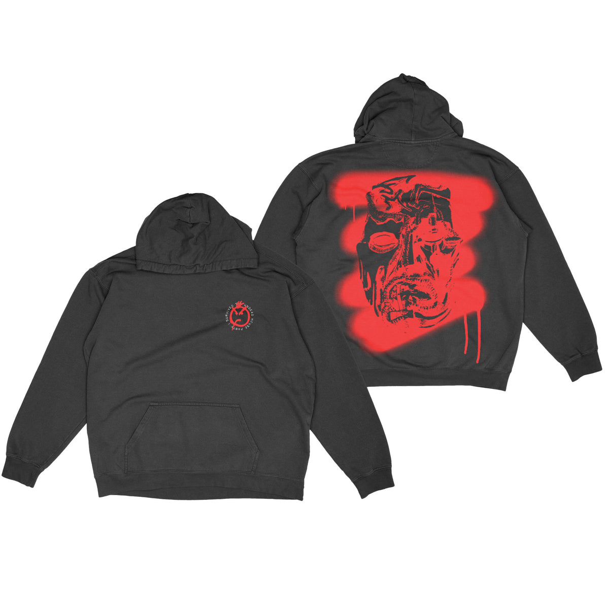 Hollywood Undead Deadbite Stencil Hooded Sweatshirt Front