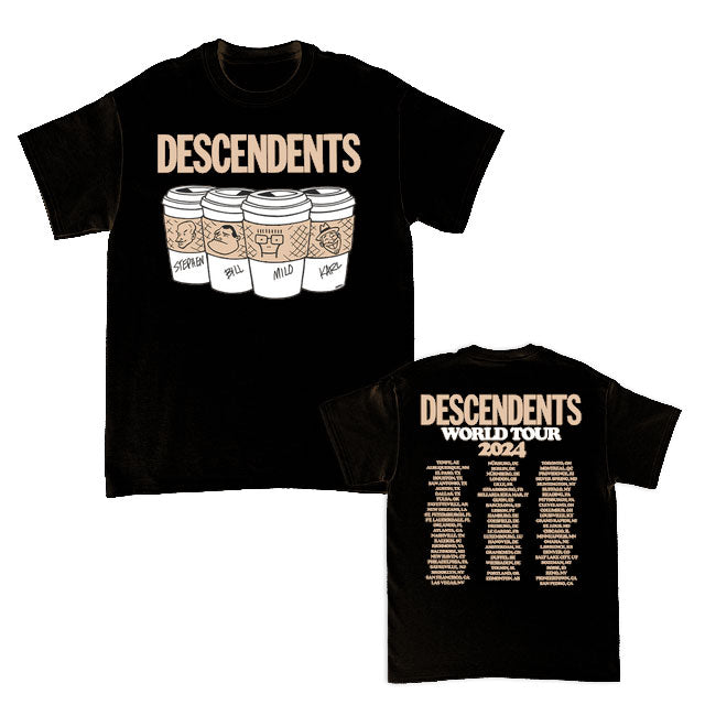 Descendents 4 Mugs 2024 World Tour T-shirt Front