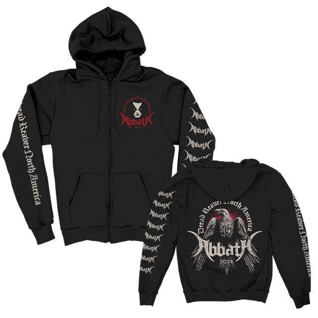 Abbath Dread Reaver N. America 2024 Zippered Hooded Sweatshirt Front