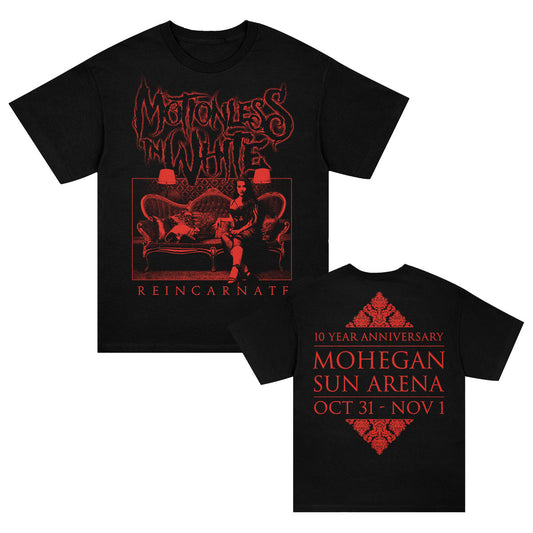 Motionless In White Red Reincarnate 10 Year Apocalypse Fest T-shirt Front