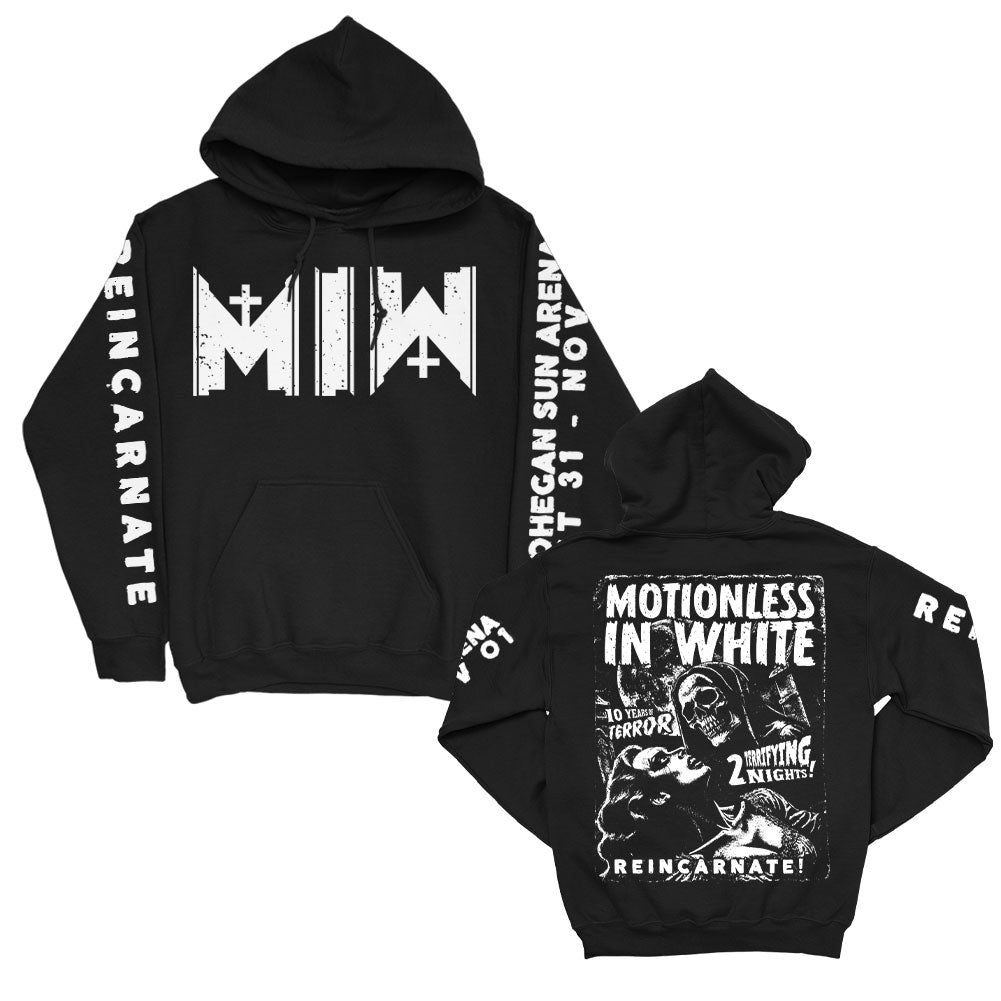 Motionless In White 10 Years Of Terror Hooded Sweatshirt Front