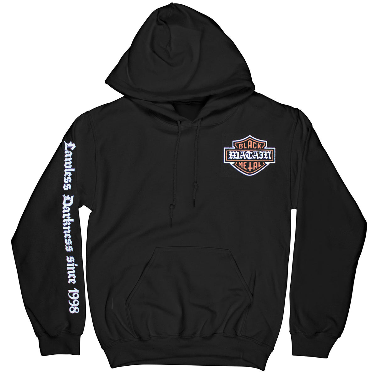 Watain Harley Emblem Hooded Sweatshirt Front