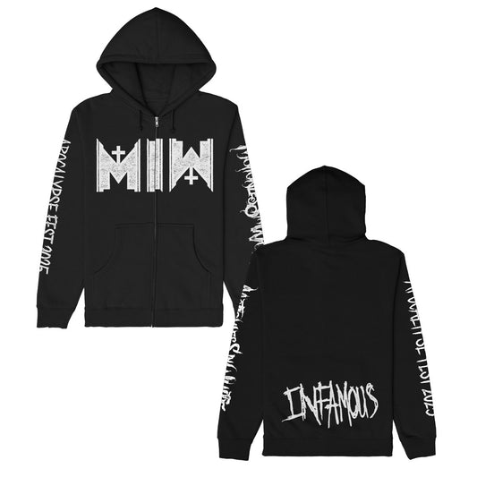 Motionless In White Infamous Zippered Hooded Sweatshirt Front
