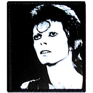 David Bowie Black & White Embroidered Patch Front