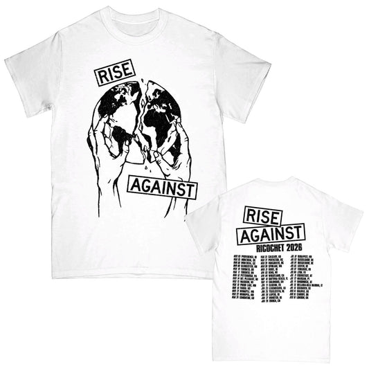 Rise Against Gripping Globe Tour 2026 T-shirt Front