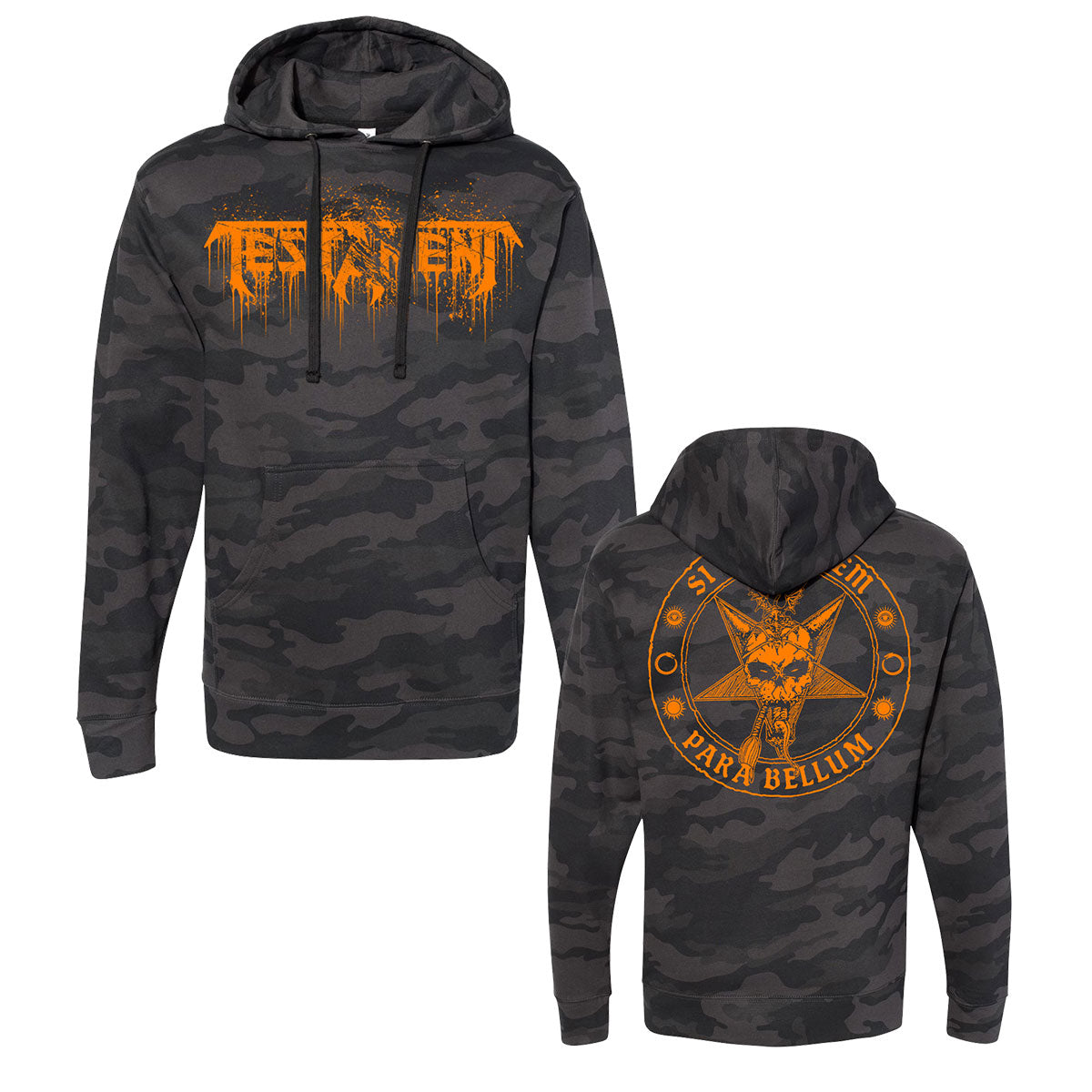 Testament Orange Logo Hooded Sweatshirt Front