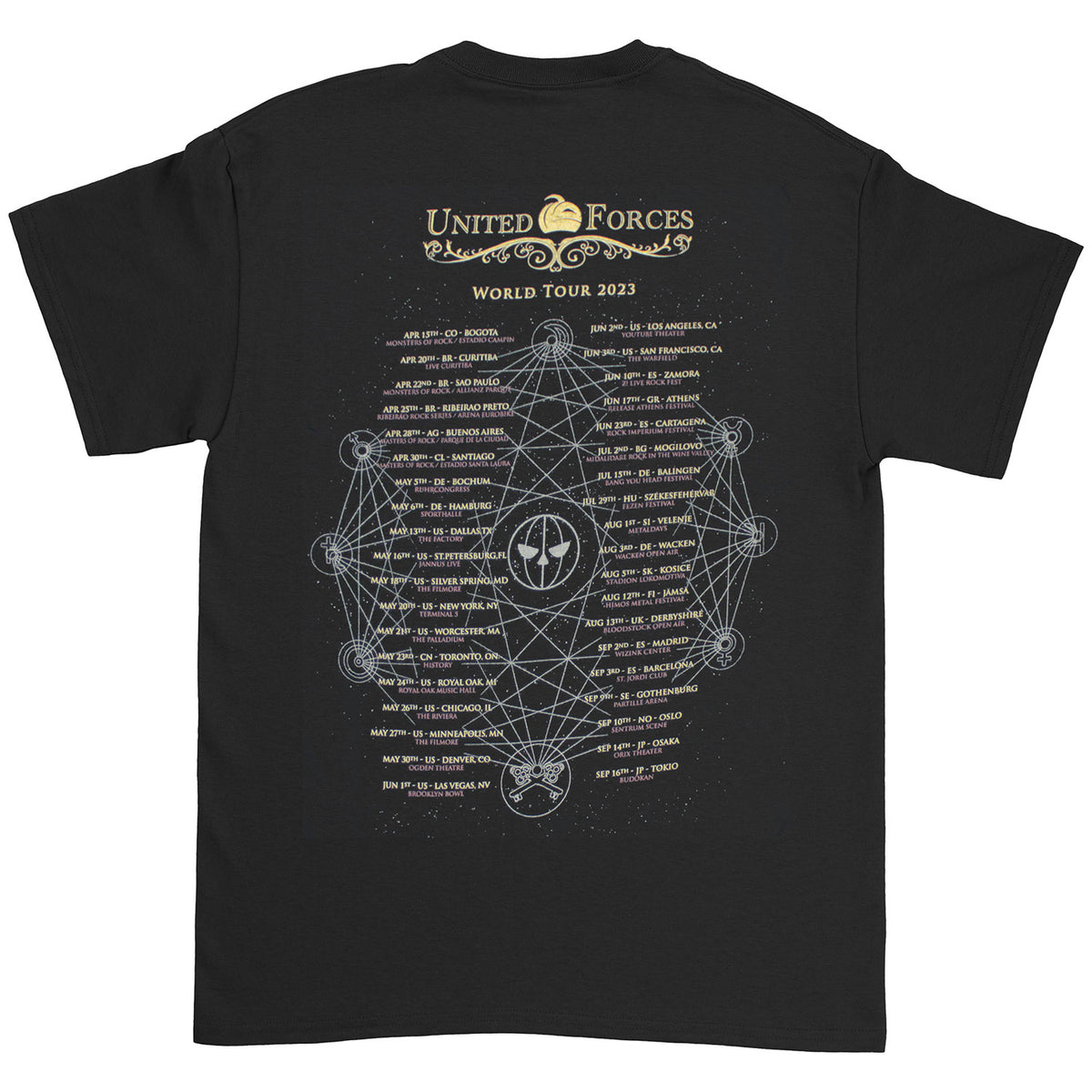 Helloween Eagle 2023 United Forces World Tour T-shirt Back