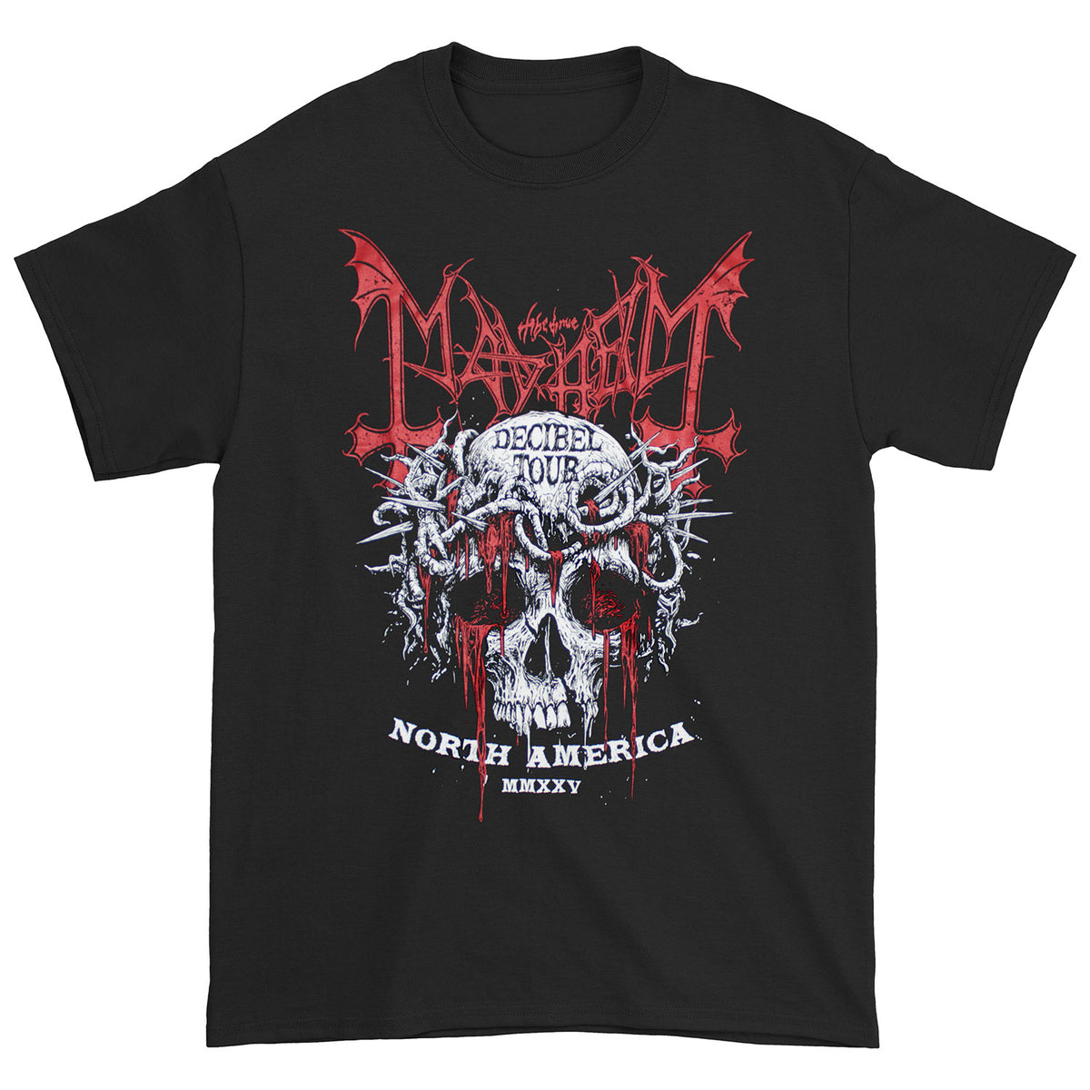 Mayhem Decibel Tour 2025 T-shirt Front