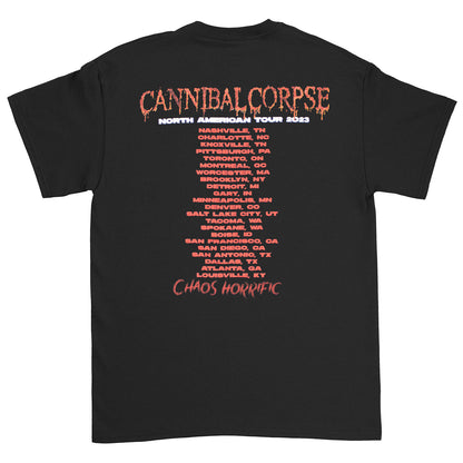 Cannibal Corpse North American Tour 2023 Chaos Horrific T-shirt Back