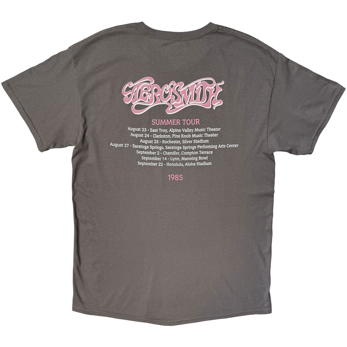 Aerosmith Summer Tour '85 T-shirt Back