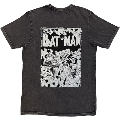 Dc Comics Batman Playing Cards Dip Dye & Wash T-shirt Back