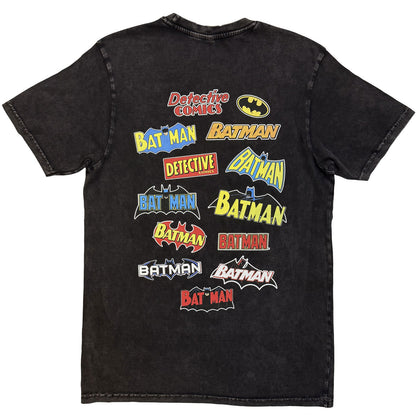Dc Comics Batman Logo Through The Ages Dip Dye & Wash T-shirt Back