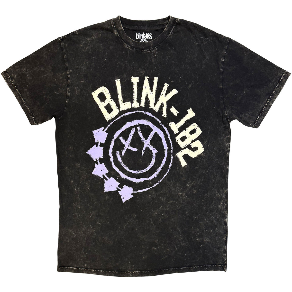 Blink 182 Smile Arrows Dip Dye & Wash T-shirt Front