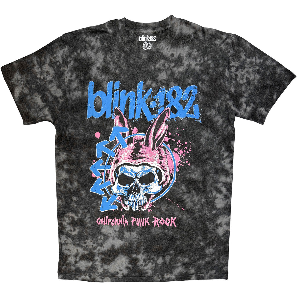 Blink 182 California Punk Rock Dip Dye & Wash T-shirt Front