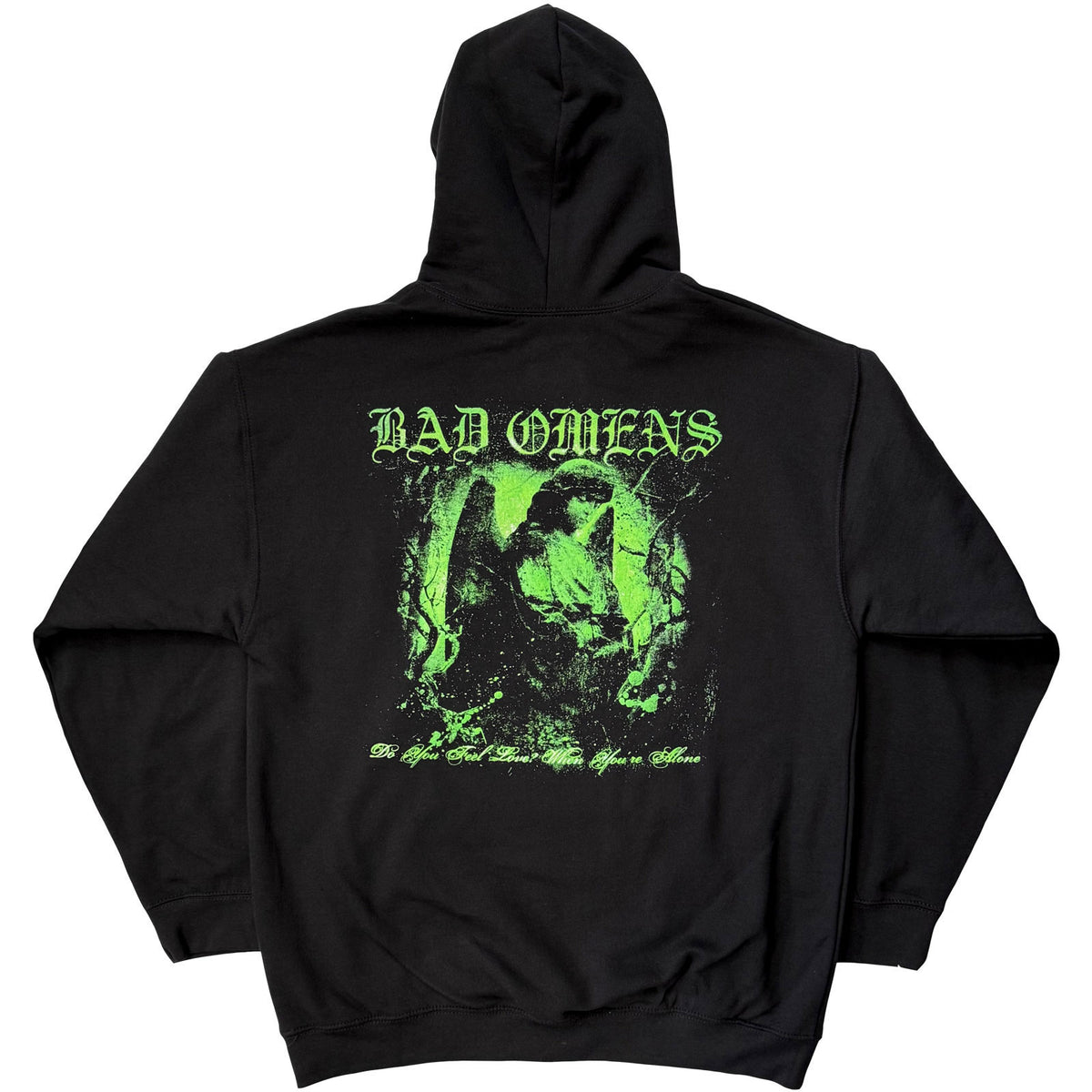 Bad Omens Green Angel Hooded Sweatshirt Back