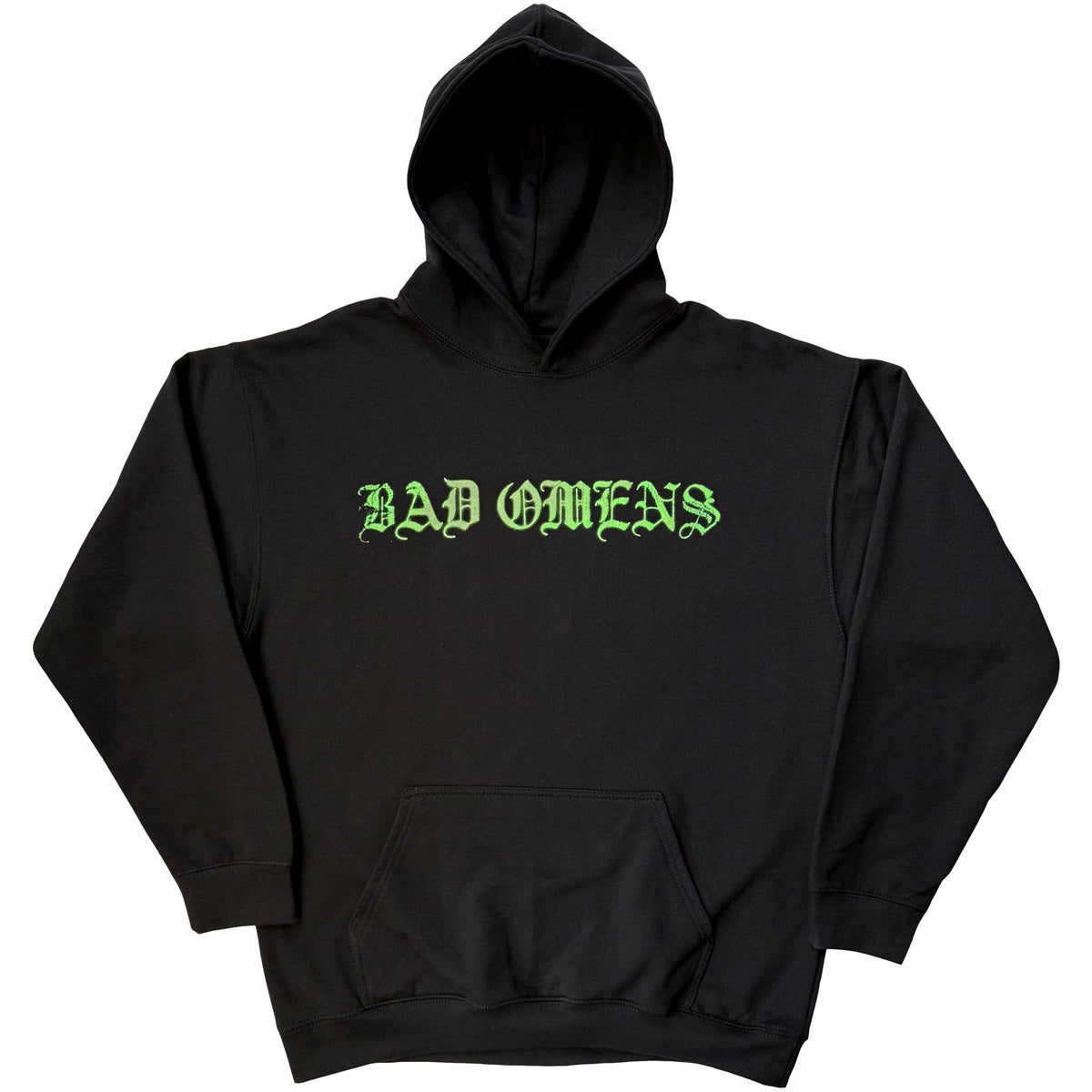 Bad Omens Green Angel Hooded Sweatshirt Front