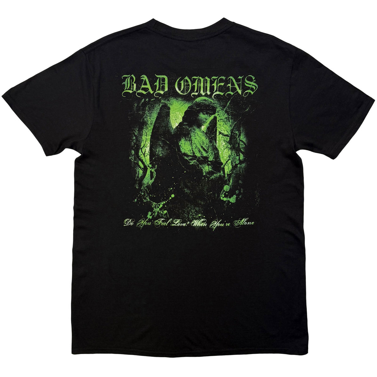 Bad Omens Green Angel T-shirt Back